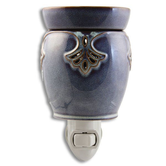 Blue Art Deco Ceramic Plug-In Fragrance Wax Warmer Home Office Gift Flame-Free